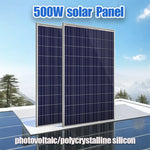 Charger l&#39;image dans la galerie, 500W/12V Photovoltaic Solar Panel Kit for Home/Camping/RV/Car Charger / Panneau solaire polycrystalin 500 W
