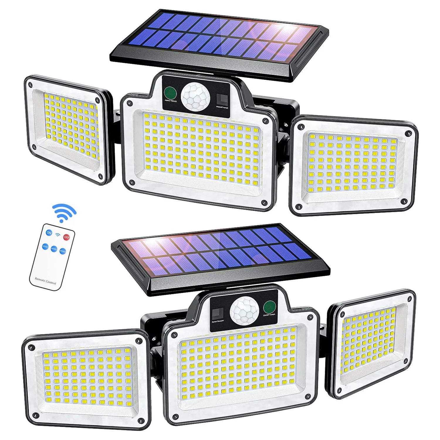 Outdoor LED Solar Light with Motion Sensor, 3 Modes, Waterproof / Lampe solaire extérieur