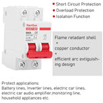 Charger l&#39;image dans la galerie, Circuit Breaker Battery Protect Switch Positive Negative Short Circuit 2P / Disjoncteur
